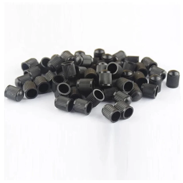 Alt view image 6 of 6 - 100 Pack Tire Valve Caps, Plastic Valve Stem Caps Universal Stem Covers for Cars, SUVs, Bike and Bicycle, Trucks, Motorcycles, Airtight Seal Dust Proof, Black