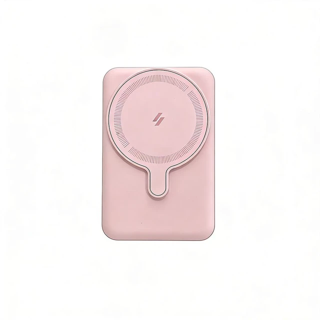 Alt view image 2 of 7 - MagSafe Power Bank 5000mAh, Ultra-Slim Magnetic Portable Charger, 20W PD Fast Charging, Travel Essentials with USB-C Cable, Wireless Battery Pack for iPhone 18/17/16/15/14/13/12 Series-Pink