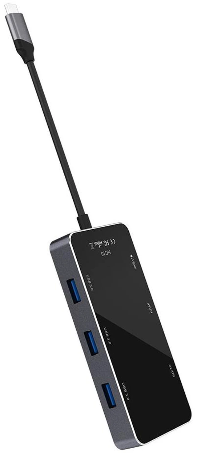 Alt view image 4 of 7 - USB C Hub 7 in 1 Multiport Adapter with 4K HDMI Dongle, SD/TF Card Reader, 3.0 USB-A x 3, USBC Docking Station for MacBook Mac Pro/Air, Dell, HP, ASUS, Acer and Other Type C Laptops