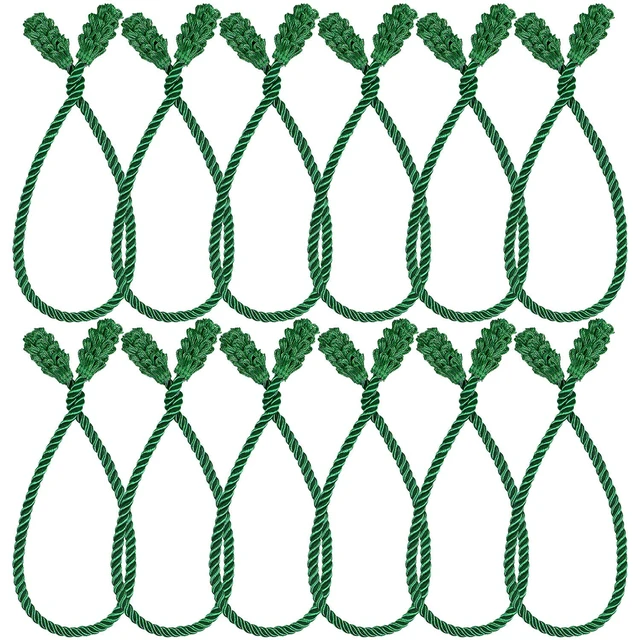 Main image of 12 Pieces Christmas Garland Ties for Banister Reusable Green | Decorative Twist Ties for Wreath Staircase, Flexible Wire Holds Shape, Christmas Holiday Craft Supplies, Green