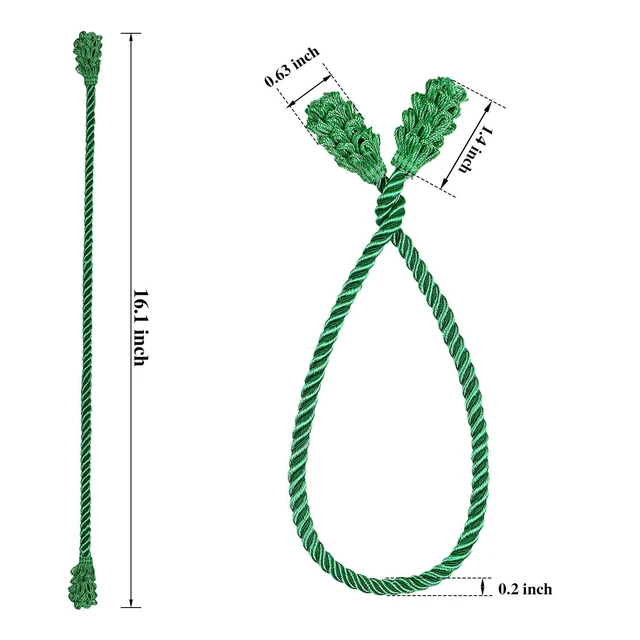 Alt view image 2 of 7 - 12 Pieces Christmas Garland Ties for Banister Reusable Green | Decorative Twist Ties for Wreath Staircase, Flexible Wire Holds Shape, Christmas Holiday Craft Supplies, Green