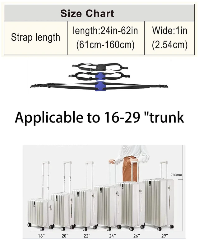 Alt view image 5 of 5 - Luggage Straps Bag Bungee Luggage Straps Suitcase Adjustable BeltAdd a Bag Easy to Travel Suitcase Elastic Strap Belt (Black)