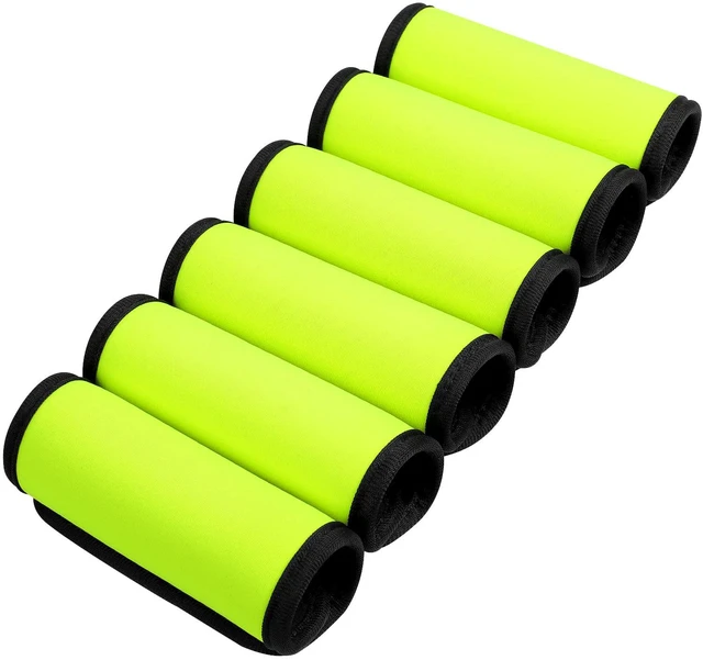 Main image of 6 Pack Luggage Handle Wrap, Luggage Handle Wraps for Suitcase, Bright Green Luggage Tags, Suitcase Tags identifiers for Travel Accessories