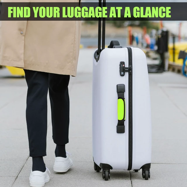 Alt view image 7 of 7 - 6 Pack Luggage Handle Wrap, Luggage Handle Wraps for Suitcase, Bright Green Luggage Tags, Suitcase Tags identifiers for Travel Accessories