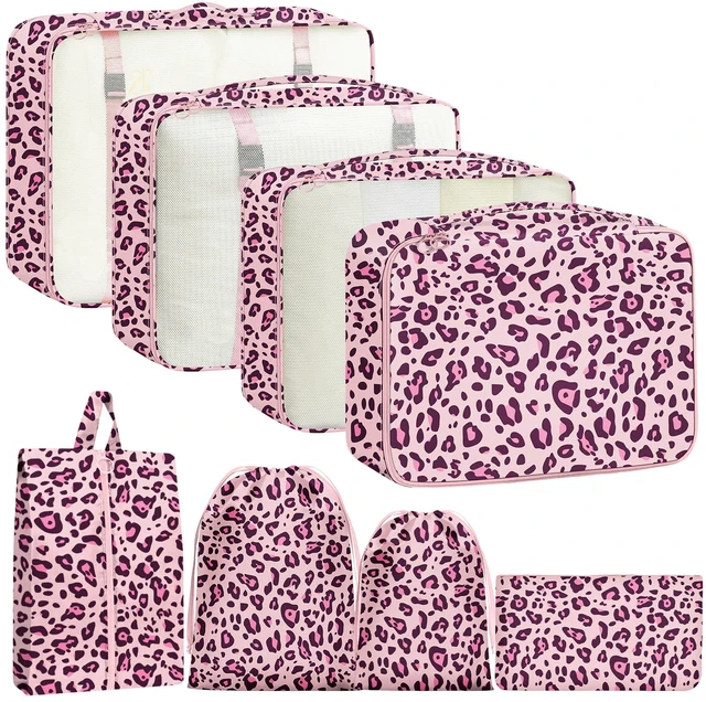 Main image of Packing Cubes for Travel - 8 Set Luggage Organizer Bags for Family, Mesh Breathable Packing Cubes for Suitcases Durable Travel Essentials Bags Set