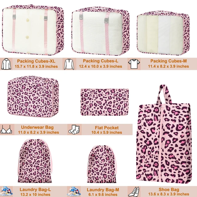 Alt view image 2 of 7 - Packing Cubes for Travel - 8 Set Luggage Organizer Bags for Family, Mesh Breathable Packing Cubes for Suitcases Durable Travel Essentials Bags Set