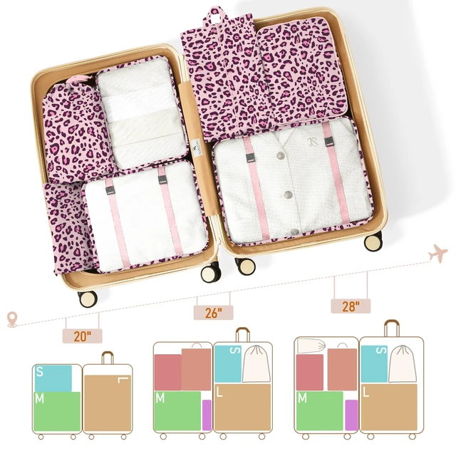 Alt view image 3 of 7 - Packing Cubes for Travel - 8 Set Luggage Organizer Bags for Family, Mesh Breathable Packing Cubes for Suitcases Durable Travel Essentials Bags Set