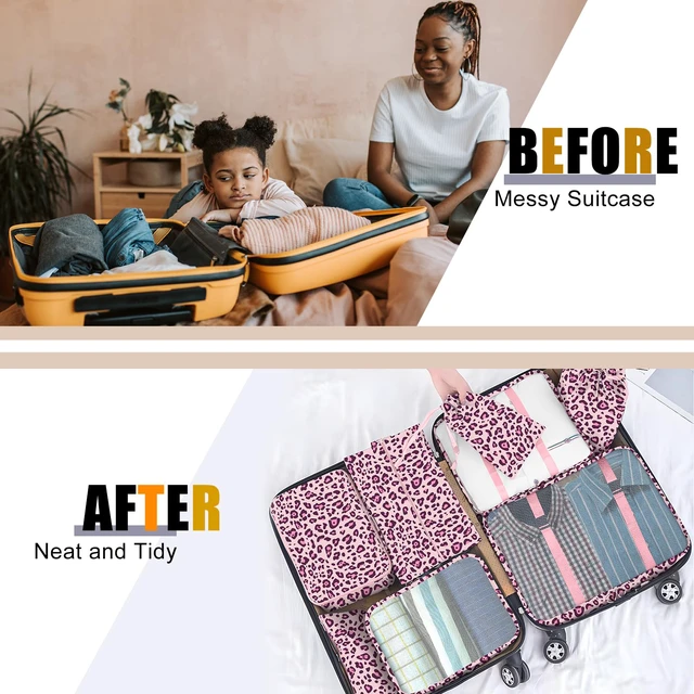 Alt view image 4 of 7 - Packing Cubes for Travel - 8 Set Luggage Organizer Bags for Family, Mesh Breathable Packing Cubes for Suitcases Durable Travel Essentials Bags Set