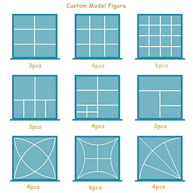 Alt view image 6 of 7 - 8pcs Adjustable Grid Drawer Dividers DIY Plastic Closet Separator Tidy Organizer Container for Underwear Socks Belt Office Supplies