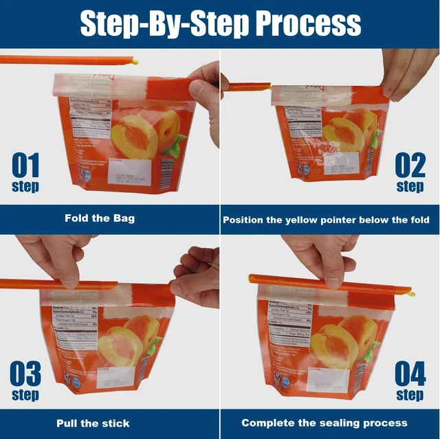 Alt view image 3 of 7 - 21-Sticks Bag Sealer Stick, 5 Diffrent Sizes, Chip Clips, Stay Fresh Bag Sealer Sticks, Keeps Food Bags Airtight Watertight & Food Fresh Longer