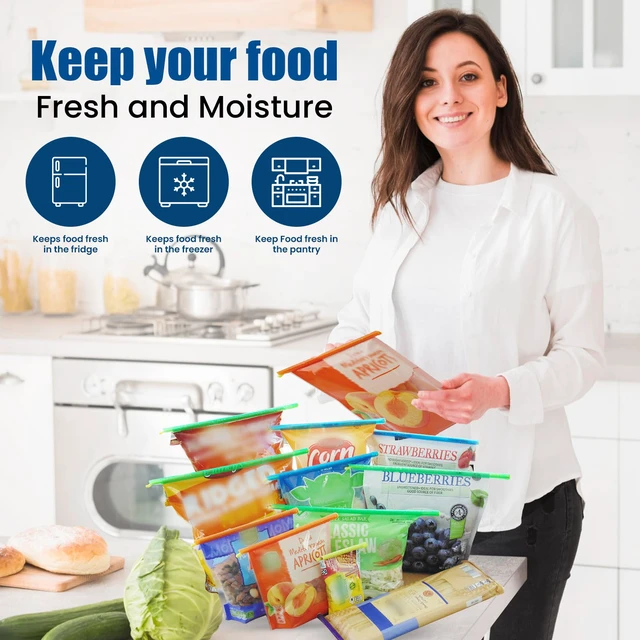 Alt view image 4 of 7 - 21-Sticks Bag Sealer Stick, 5 Diffrent Sizes, Chip Clips, Stay Fresh Bag Sealer Sticks, Keeps Food Bags Airtight Watertight & Food Fresh Longer
