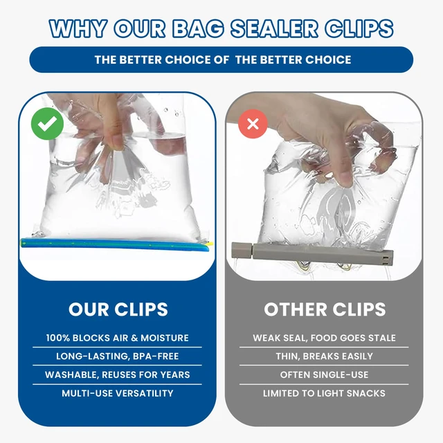 Alt view image 6 of 7 - 21-Sticks Bag Sealer Stick, 5 Diffrent Sizes, Chip Clips, Stay Fresh Bag Sealer Sticks, Keeps Food Bags Airtight Watertight & Food Fresh Longer