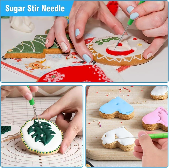 Alt view image 6 of 7 - Piping Bags and Tips Set, 100pcs 12 Inch Icing Bags with 14 Tips | Leak-Proof, Food Grade, Disposable, Easy Cleanup for Icing, Frosting, Royal Icing, Cake Decorating, Cookies & Candy Pastry