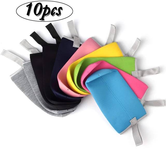 Alt view image 2 of 7 - 10 Pack Neoprene Water Bottle Sleeve - 12 oz to 18 oz Insulated Glass Bottle Cozy (Multi-Color)