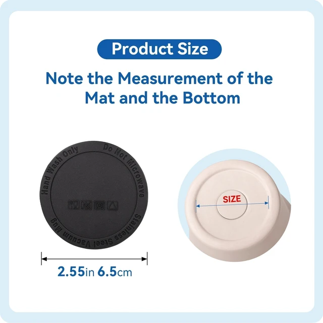 Alt view image 2 of 7 - Silicone Bottom Protector for Mugs with a Bottom Diameter of 2.55" 65 mm | 6 Pack Anti-Slip Rubber Pad, Noise Reduction, Rubber Protective Bottom, Multi-Use, for Tumbler & Water Bottle