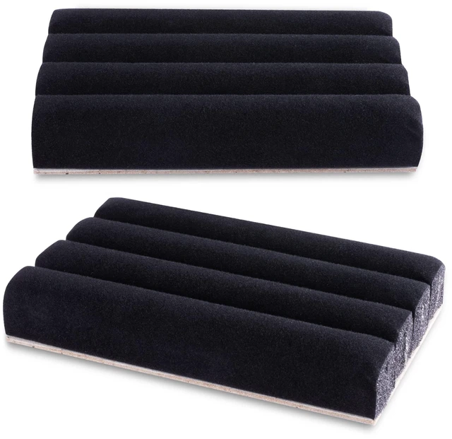 Alt view image 3 of 4 - Black Velvet Ring Trays Accessory Foam Pads for Jewelry Showcase, Storage Displays, Home Organization & Decoration (2 Pack)