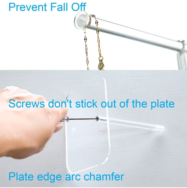 Alt view image 5 of 6 - Premium Jewelry Stand , Solid Clear 2-Tier Acrylic Jewelry Organizer Stand & Bracelet holder Stand for Necklace Display, Ring & Watch Display