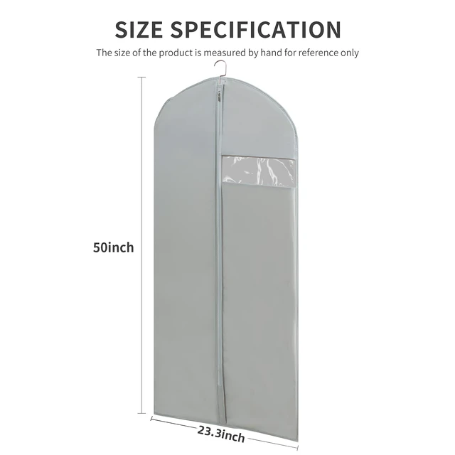 Alt view image 5 of 6 - Garment Bags for Travel, 50'' Garment Bags for Hanging Clothes, Suit bag (Set of 2, 23.3'' X 50'')