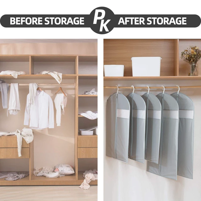 Alt view image 6 of 6 - Garment Bags for Travel, 50'' Garment Bags for Hanging Clothes, Suit bag (Set of 2, 23.3'' X 50'')