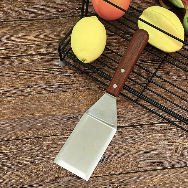 Alt view image 7 of 7 - Metal Spatula for Cast Iron Skillet Grill Stainless Steel Spatula for Burger, Fish Turner Griddle Spatula, Spachulas Egg Flipper, Flat Top Metal Spatula for Cooking BBQ