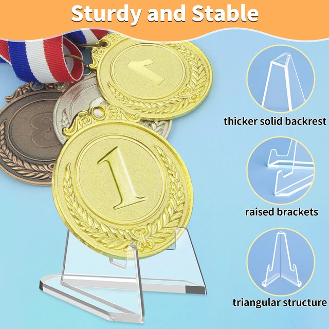 Alt view image 5 of 5 - Card Display Stand, 20 Pcs Small Easel, Acrylic Card Holder, 1.4 in | for Coin Graded Card Sports Trading PSA Picture Phone, Sturdy and Stable, Mini Size, Clear and Elegant