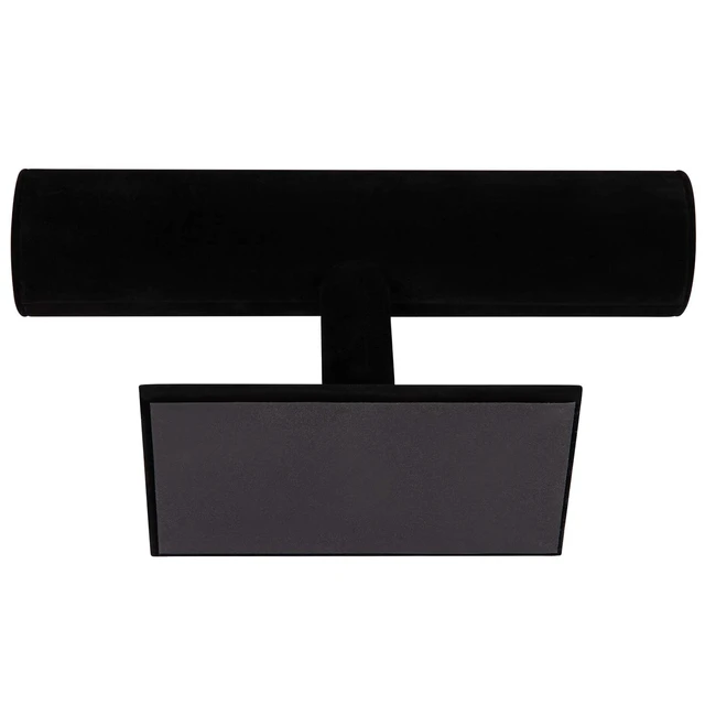 Alt view image 5 of 5 - Black Long Velvet Bracelet/Watches/Jewelry T-Bar Display (Black Velvet, T-Bar) (1, Black Velvet, 1-Tier)