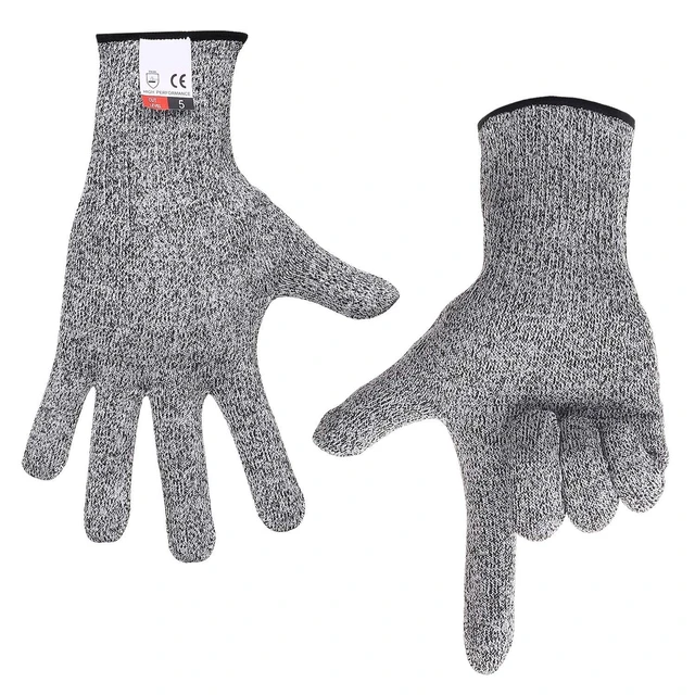 Alt view image 2 of 7 - 4 PCS (M+L) Cut Resistant Gloves Food Grade Level 5 Hand Protection,Kitchen Cut Gloves (Large+Medium)