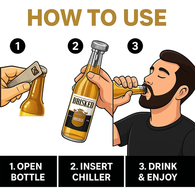 Alt view image 2 of 6 - Beer Chiller Sticks for Bottles Set | 2 Stainless Steel Cooling Chillers for Chubby Bottles | Christmas Gift Accessories | Cooler Gag Idea for Mens Birthday Gifts
