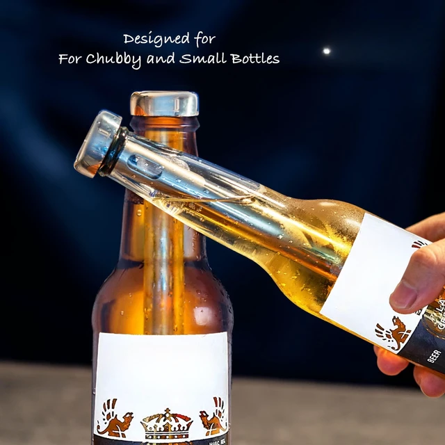 Alt view image 6 of 6 - Beer Chiller Sticks for Bottles Set | 2 Stainless Steel Cooling Chillers for Chubby Bottles | Christmas Gift Accessories | Cooler Gag Idea for Mens Birthday Gifts