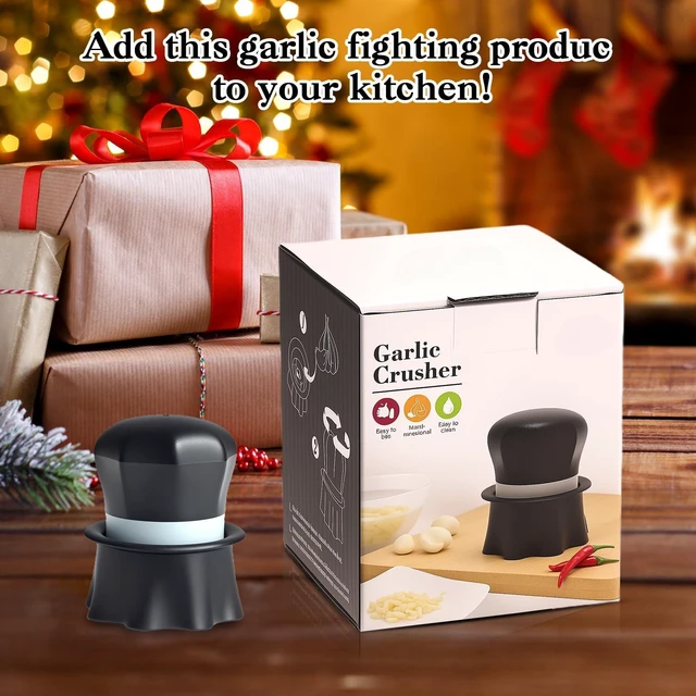 Alt view image 6 of 7 - Garlic Crusher, Garlic Press Also for Ginger, Nuts, Chili, Herbs, Twist Mincer Easy Squeeze Manual Press Peeler with Peeler And Scraper, Easy to Clean