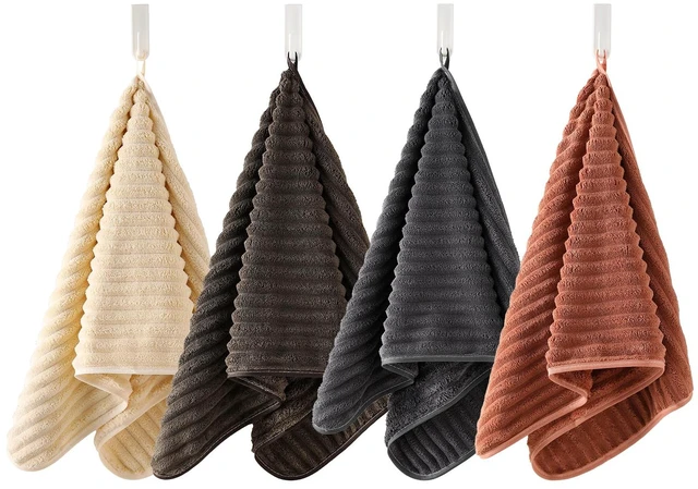 Main image of 4 Pack Microfiber Hand Towels 14×29.6 Inches Absorbent Quick Dry | Luxury Towels Set Multi Use for Bathroom Kitchen Shower Spa Gym Pool