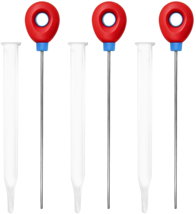 Main image of 3Pcs Cake Baking Tester Stainless Steel, Reusable Doneness Testing Stick for Baking Tools, Professional Skewer Probe for Cakes Bread Cupcakes Brownies Muffins & Pastries