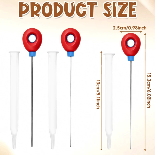 Alt view image 2 of 7 - 3Pcs Cake Baking Tester Stainless Steel, Reusable Doneness Testing Stick for Baking Tools, Professional Skewer Probe for Cakes Bread Cupcakes Brownies Muffins & Pastries
