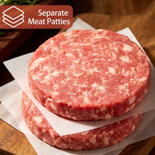 Alt view image 4 of 7 - 400PCS Patty Paper, 6x6 In White Wax Paper Squares, Non-Stick Burger Patty Paper for Separating Burgers, Butter, Cookies, Freezing, Baking and Candy Wrappe