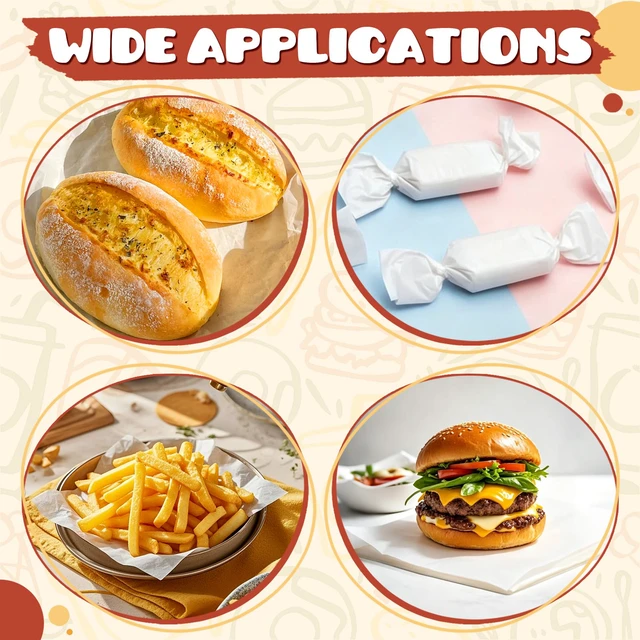 Alt view image 6 of 7 - 400PCS Patty Paper, 6x6 In White Wax Paper Squares, Non-Stick Burger Patty Paper for Separating Burgers, Butter, Cookies, Freezing, Baking and Candy Wrappe