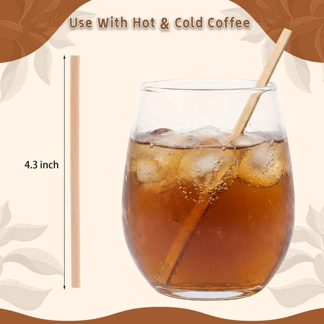 Alt view image 2 of 7 - 800 Wooden Coffee Stirrers, 4.3 Inch Stir Sticks For Hot & Cold Drinks | Smooth Burr-Free Wood, Odorless, Sturdy In Hot Drinks, Ideal For Coffee, Tea, Office, Cafe, Home, Crafts