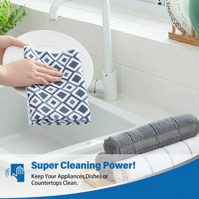 Alt view image 3 of 7 - Dish Towels - Soft, Super Absorbent and Lint Free Kitchen Towels - Dish Towels for Drying Dishes - Decoration for Kitchen and Home - 4Pack, 26 x 16 Inch