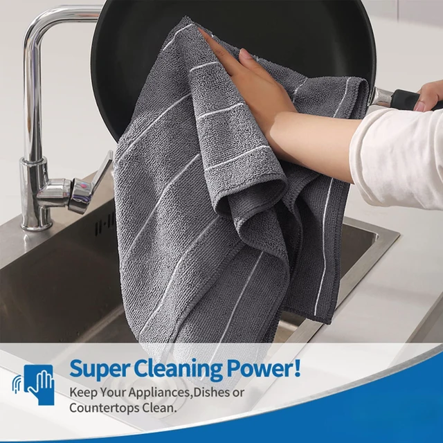 Alt view image 4 of 7 - Dish Towels - Soft, Super Absorbent and Lint Free Kitchen Towels - Dish Towels for Drying Dishes - Decoration for Kitchen and Home - 4Pack, 26 x 16 Inch