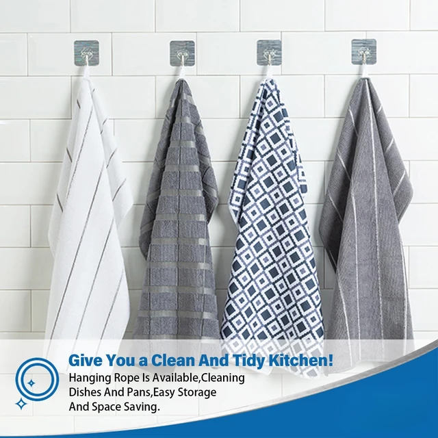 Alt view image 6 of 7 - Dish Towels - Soft, Super Absorbent and Lint Free Kitchen Towels - Dish Towels for Drying Dishes - Decoration for Kitchen and Home - 4Pack, 26 x 16 Inch