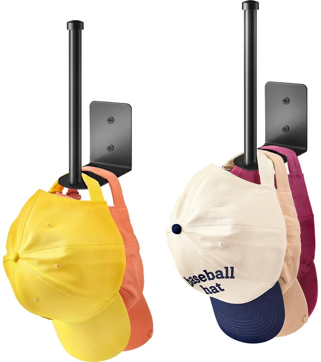 Main image of Hat Rack for Wall 2 Pcs,RV Camper Essentials Hat Organizer for Home Storage | Camper/Rv Accessories for Hat Lovers,Keeps Caps Neatly,MultiPurpose Wall Storage Solution for Rv,Camper,Home Organization