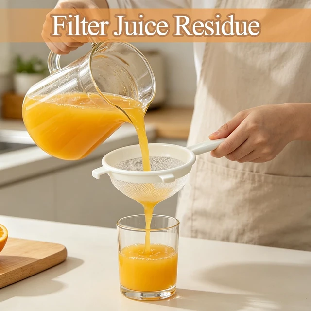 Alt view image 7 of 7 - 4 Pcs Plastic Kefir Fine Mesh Strainer Set, Nylon Kefir Food Strainers Fine Sieve Colander Sifter for Straining & Transferring Tea, Juice, Pasta