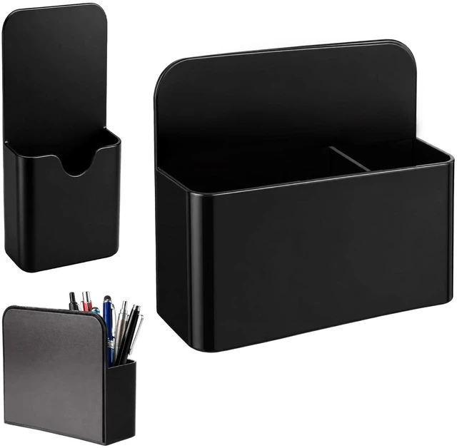Main image of Magnetic Pen Holder, 2 Pack Magnetic Dry Erase Marker Holder, Black Strong Magnetic Marker Holder Pen Pencil Organizer for Whiteboard, Refrigerator, Office, Locker Accessories, Classroom Must Haves