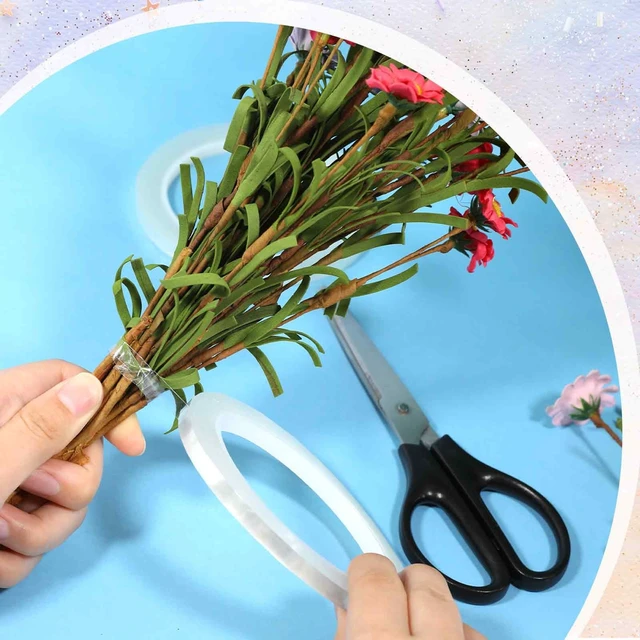 Alt view image 4 of 7 - Clear Floral Tape, 6 Rolls 1/4" Wide 54 Yd Thin Flower Tapes | Waterproof Floral Tape for Fresh Flowers Floral-Arrangements Supplies for Bouquets, Vase, Binding Fresh Flower, DIY Crafts
