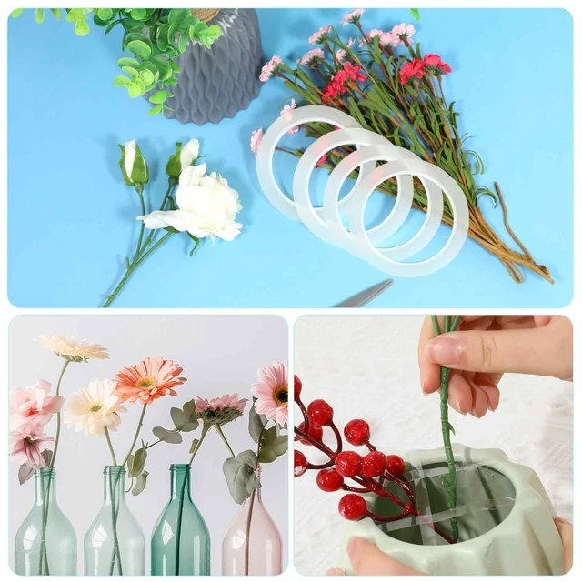 Alt view image 6 of 7 - Clear Floral Tape, 6 Rolls 1/4" Wide 54 Yd Thin Flower Tapes | Waterproof Floral Tape for Fresh Flowers Floral-Arrangements Supplies for Bouquets, Vase, Binding Fresh Flower, DIY Crafts