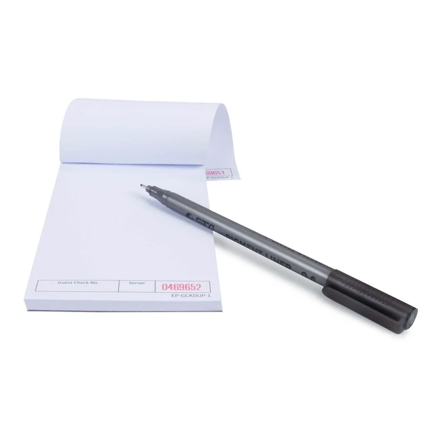 Alt view image 3 of 6 - Guest Checks Pads (5 Pads), total 250 Blank Waiter Pad | Blank Waiter Pad, Server Order Pads,250 sheets in total,3.5" x 6.75" in size.