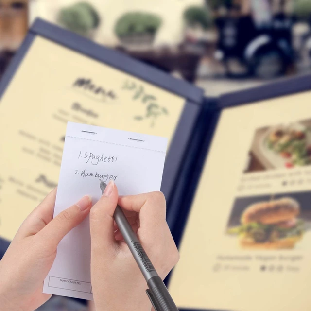 Alt view image 4 of 6 - Guest Checks Pads (5 Pads), total 250 Blank Waiter Pad | Blank Waiter Pad, Server Order Pads,250 sheets in total,3.5" x 6.75" in size.