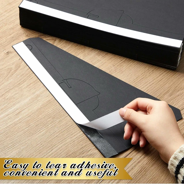 Alt view image 3 of 5 - 12 Pack Poster Stand,12 Inch,Black | Self Stick Easel Back Poster Board Stand, Convenient Peel and Stick Self Adhesive Easels Display Cardboard Sign