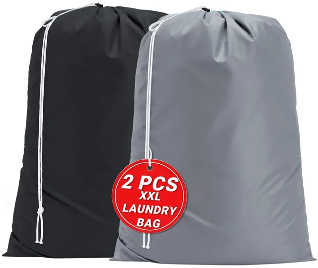 Main image of 2 Pack XL Laundry Bags, Extra Heavy Duty Large Laundry Bag with Drawstring Closure, Machine Washable Clothes Organizer for Hamper, College Dorm, Travel