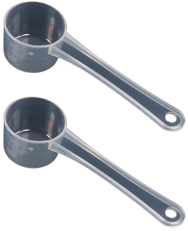 Main image of 2-Pack 5g Clear Plastic Measuring Scoops with 5mL & 10mL Markings | For Creatine, Protein, Cooking, Powder, Liquid, Food Grade PP Material, BPA-free, Meets FDA Standards