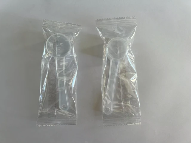 Alt view image 4 of 7 - 2-Pack 5g Clear Plastic Measuring Scoops with 5mL & 10mL Markings | For Creatine, Protein, Cooking, Powder, Liquid, Food Grade PP Material, BPA-free, Meets FDA Standards